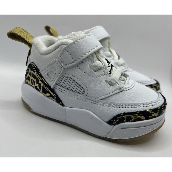 Nike Kids Jordan Spizike Low TD (Toddler) White Black Brown HJ9965-100 Size 4C